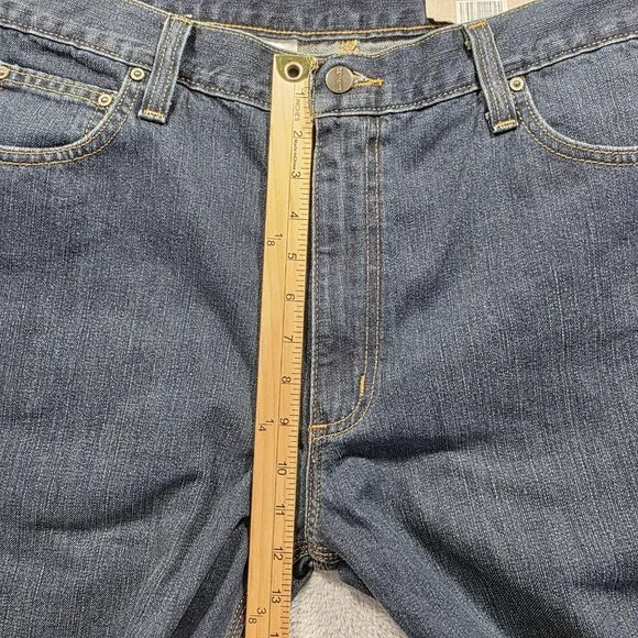 Carhartt Holter Jeans Mens 40x30 Blue Relaxed Fit Straight Leg Workwear 101483 - Picture 8 of 11